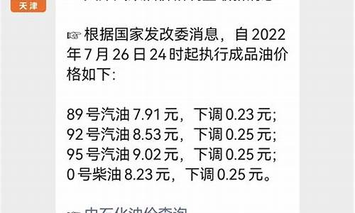 天津油价最新调整信息表_天津油价今日价格